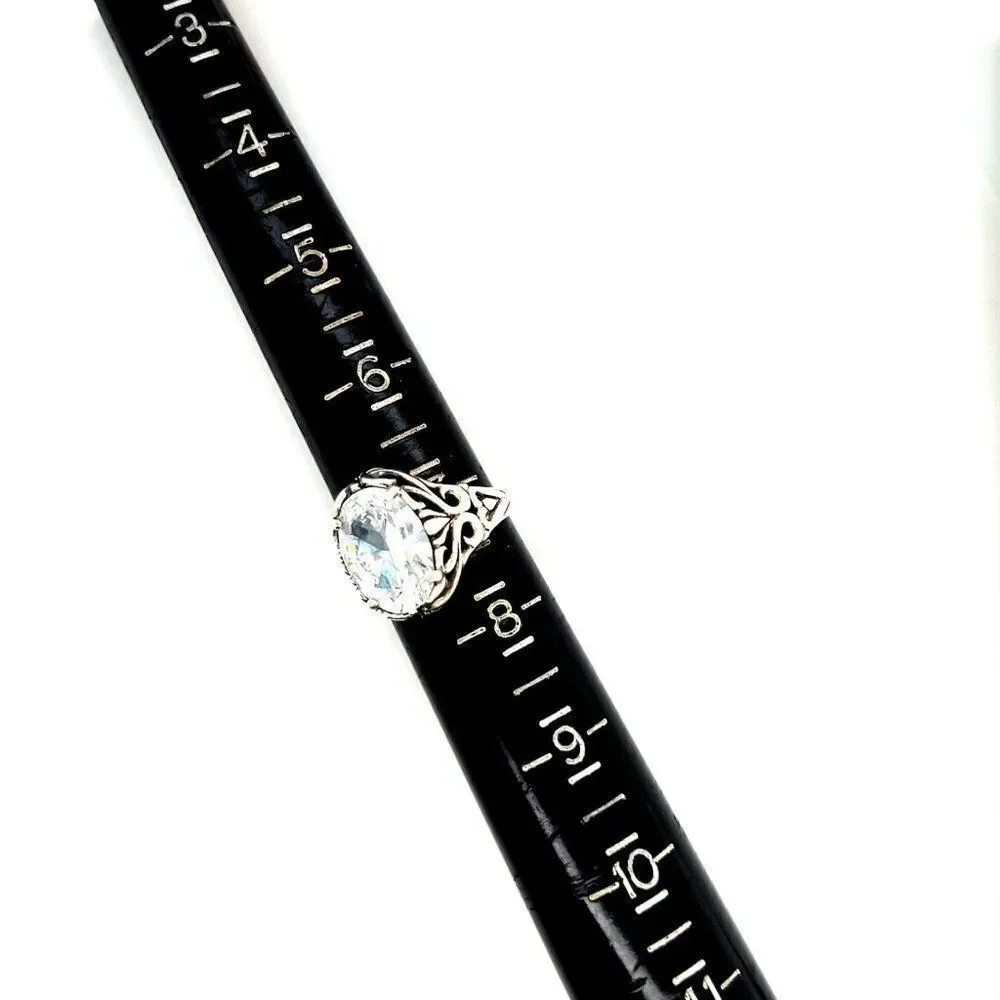 Large‎ Zircon Sterling Silver Ring